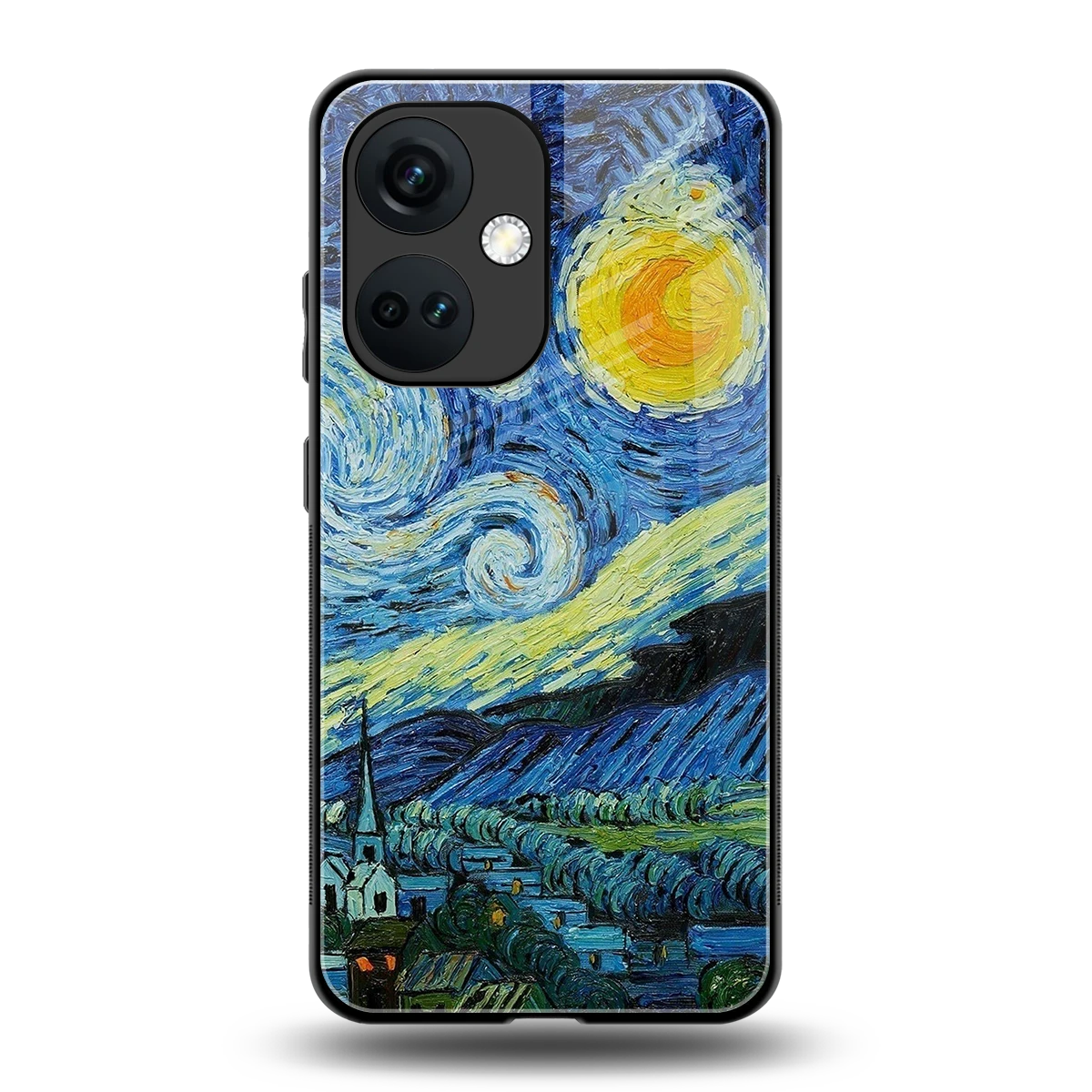 Starry night back phone cover | glass case for oneplus nord ce 3