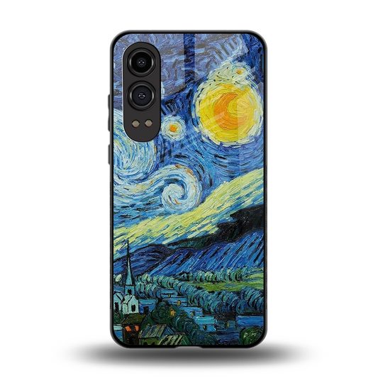 Starry night back phone cover | glass case for oneplus nord ce 4 lite