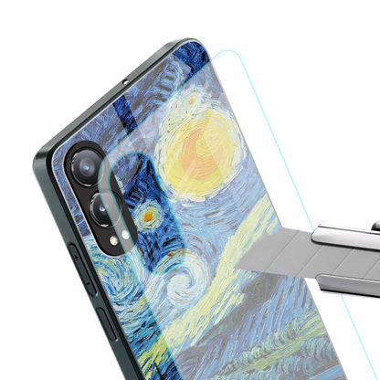Starry night stylish phone case for oneplus nord ce 4 lite | glossy glass and slim fit