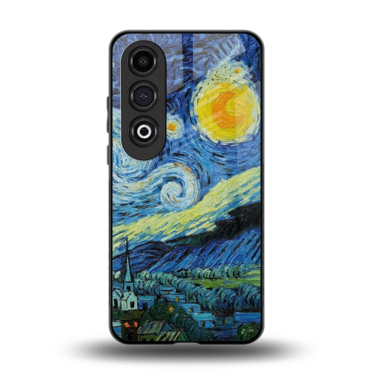 Starry night back phone cover | glass case for oneplus nord ce 4