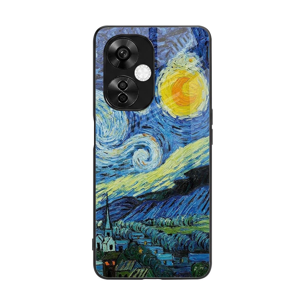 Starry night back phone cover | glass case for oneplus nord ce 3 lite