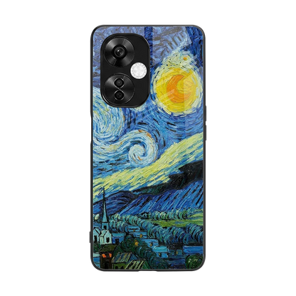 Starry night back phone cover | glass case for oneplus nord ce 3 lite