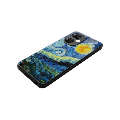 Starry night stylish phone case for oneplus nord ce 3 lite | glossy glass and slim fit