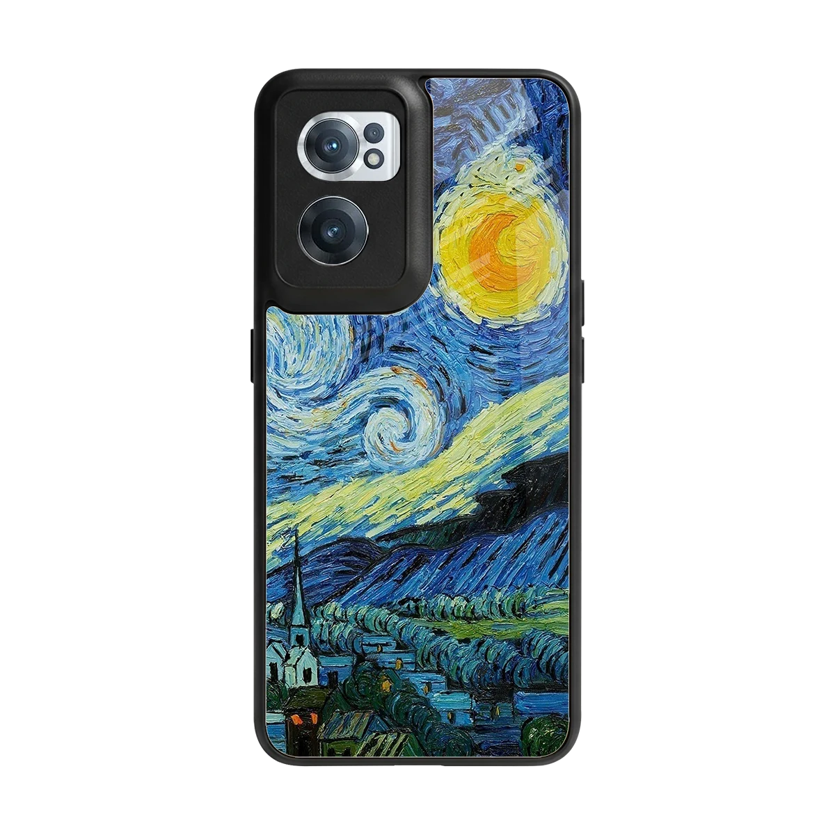 Starry night back phone cover | glass case for oneplus nord ce 2