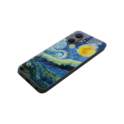 Starry night stylish phone case for oppo a5x 5g | glossy glass and slim fit