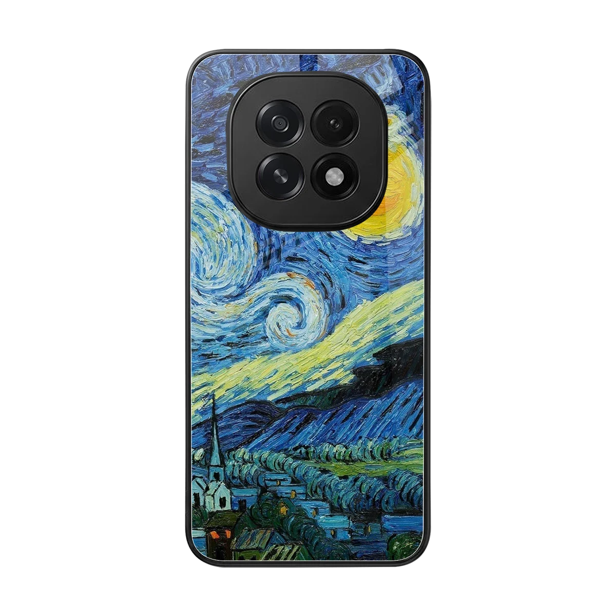 Starry night back phone cover | glass case for oppo f29 5g