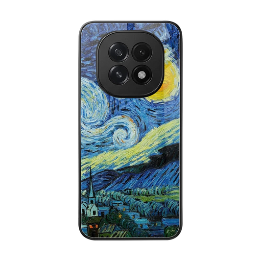 Starry night back phone cover | glass case for oppo f29 5g