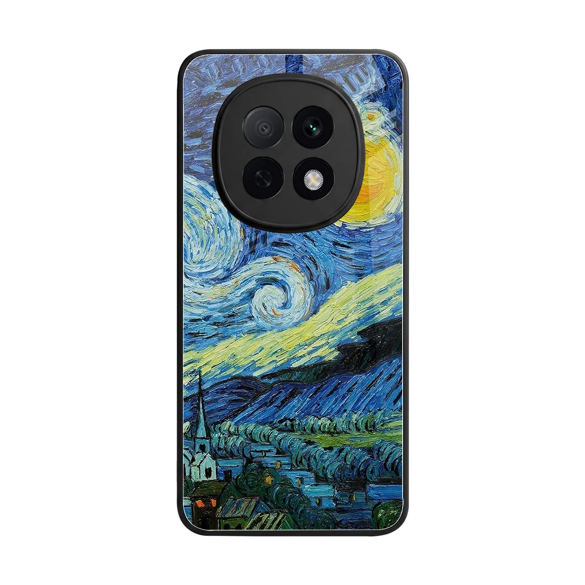 Starry night back phone cover | glass case for oppo f29 pro 5g