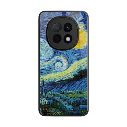 Starry night back phone cover | glass case for oppo f29 pro 5g