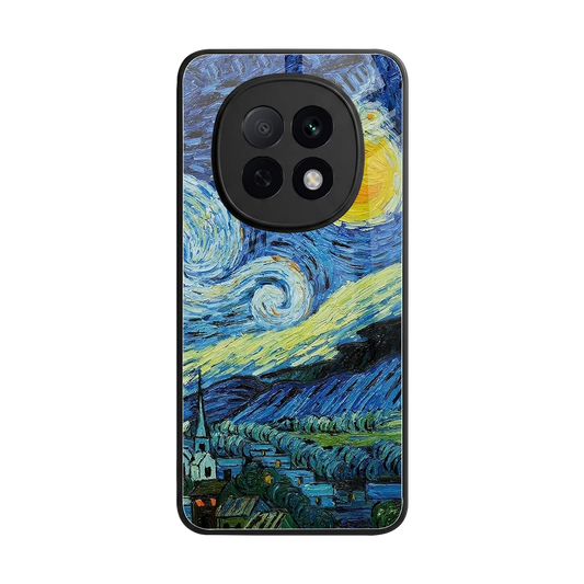 Starry night back phone cover | glass case for oppo f29 pro 5g