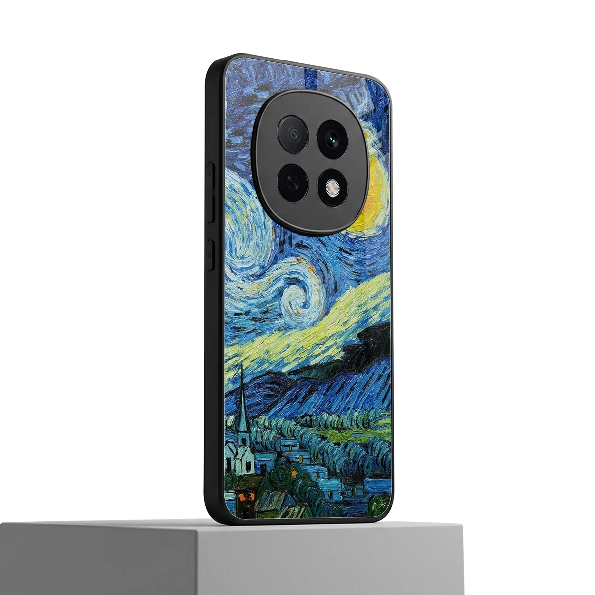Starry night oppo f29 pro 5g mobile cover | shockproof glass phone case