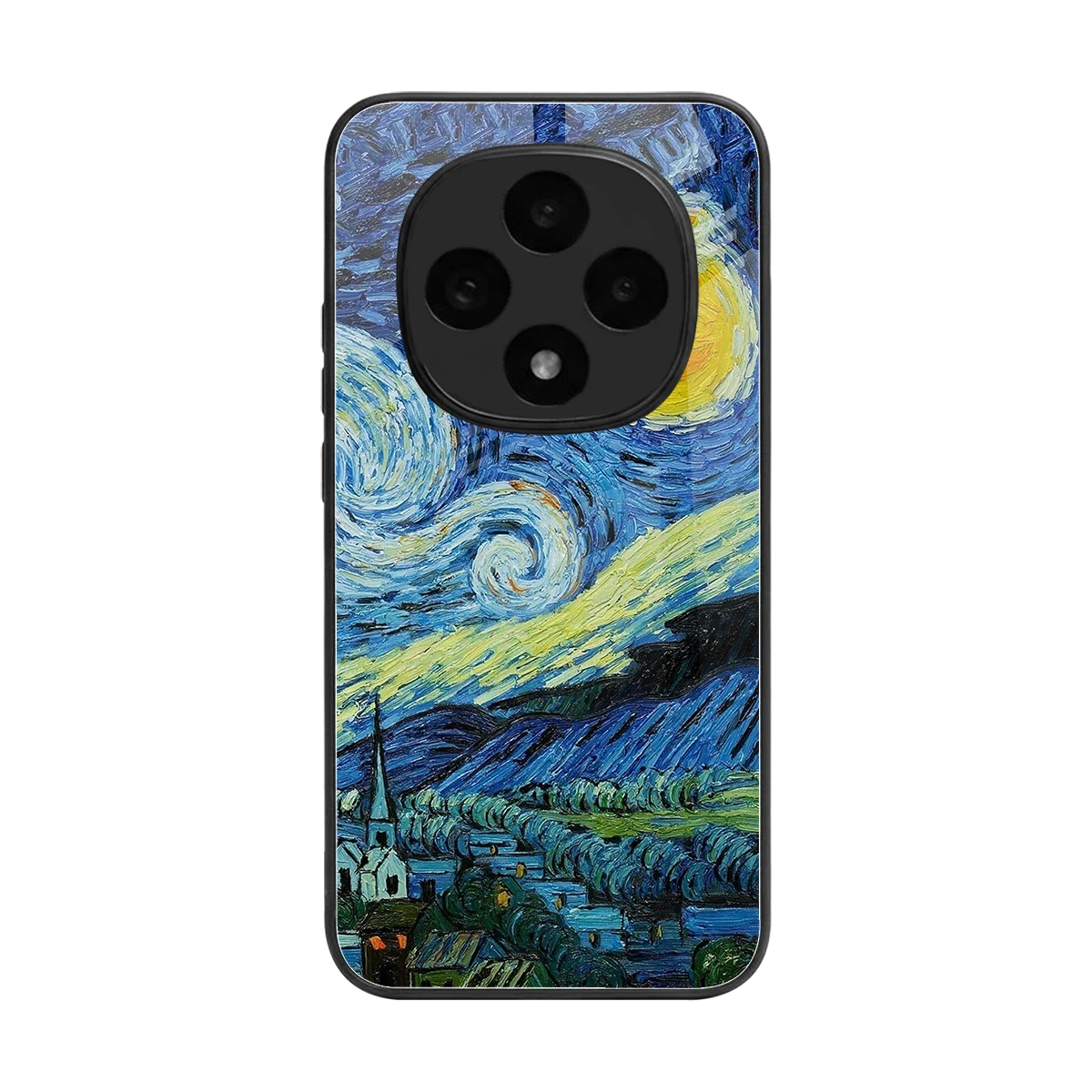 Starry night back phone cover | glass case for oppo f31 pro 5g