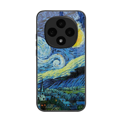Starry night back phone cover | glass case for oppo f31 pro 5g