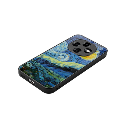 Starry night stylish phone case for oppo f31 pro 5g | glossy glass and slim fit