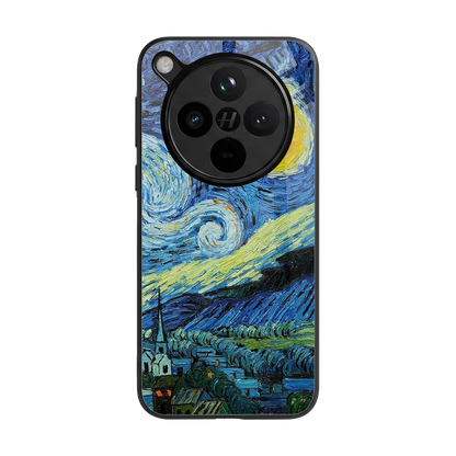 Starry night back phone cover | glass case for oppo find x8