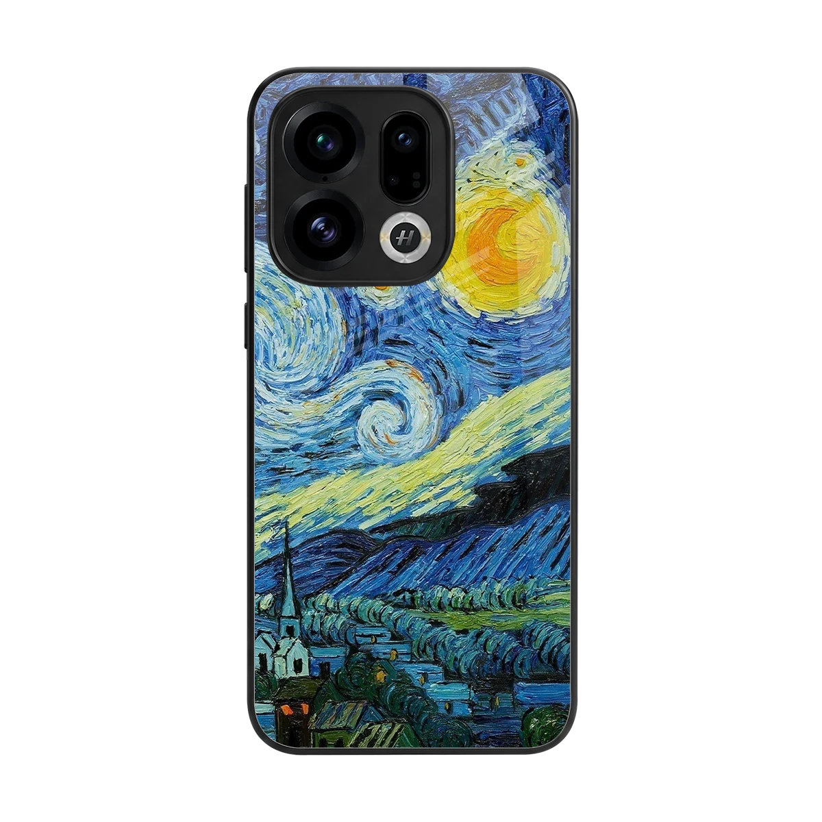 Starry night back phone cover | glass case for oppo find x9