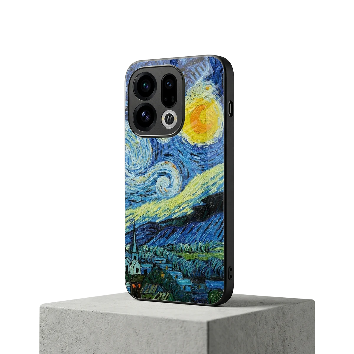 Starry night oppo find x9 mobile cover | shockproof glass phone case