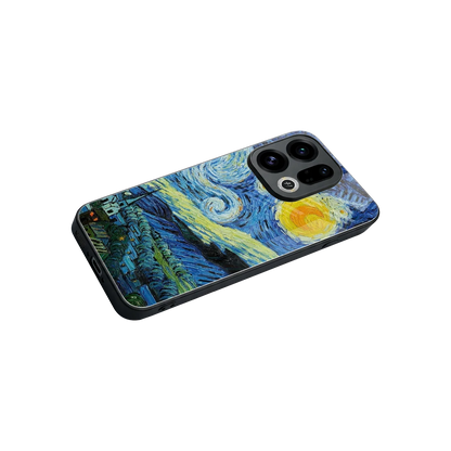 Starry night stylish phone case for oppo find x9 | glossy glass and slim fit