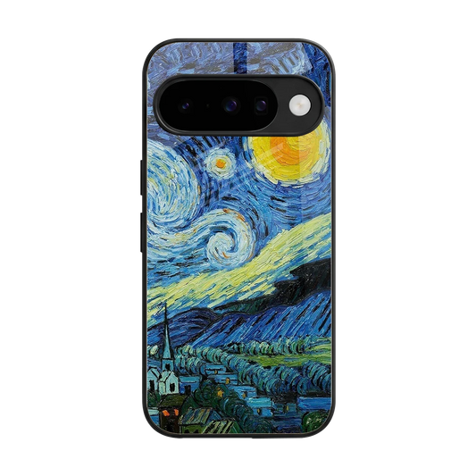 Starry night back phone cover | glass case for google pixel 10
