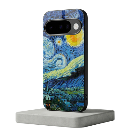 Starry night google pixel 10 mobile cover | shockproof glass phone case