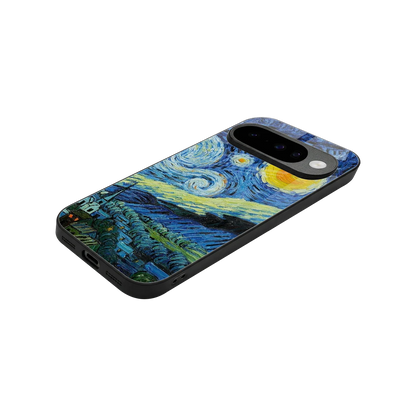Starry night stylish phone case for google pixel 10 | glossy glass and slim fit