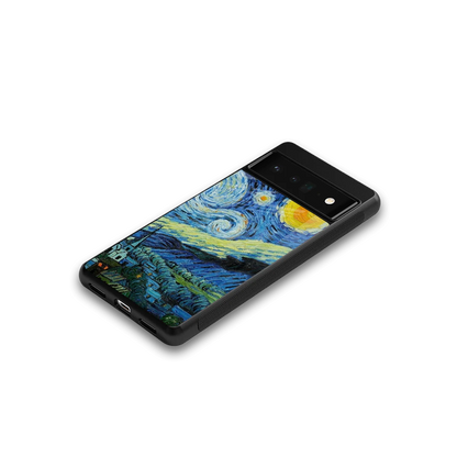 Starry night google pixel 6 pro mobile cover | shockproof glass phone case