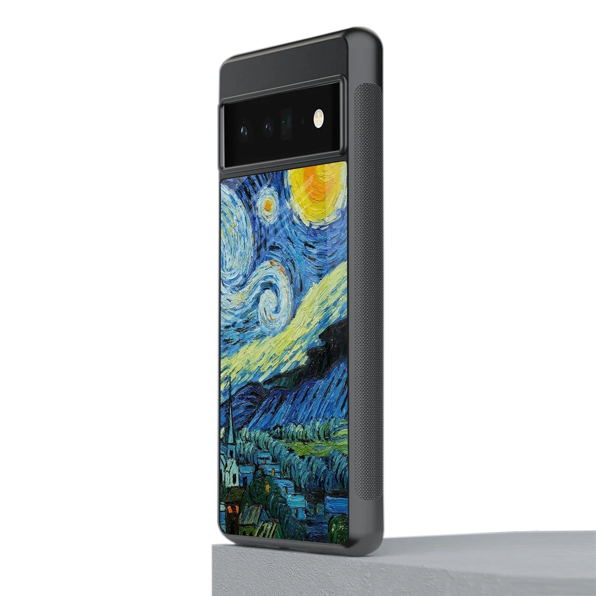 Starry night stylish phone case for google pixel 6 pro | glossy glass and slim fit