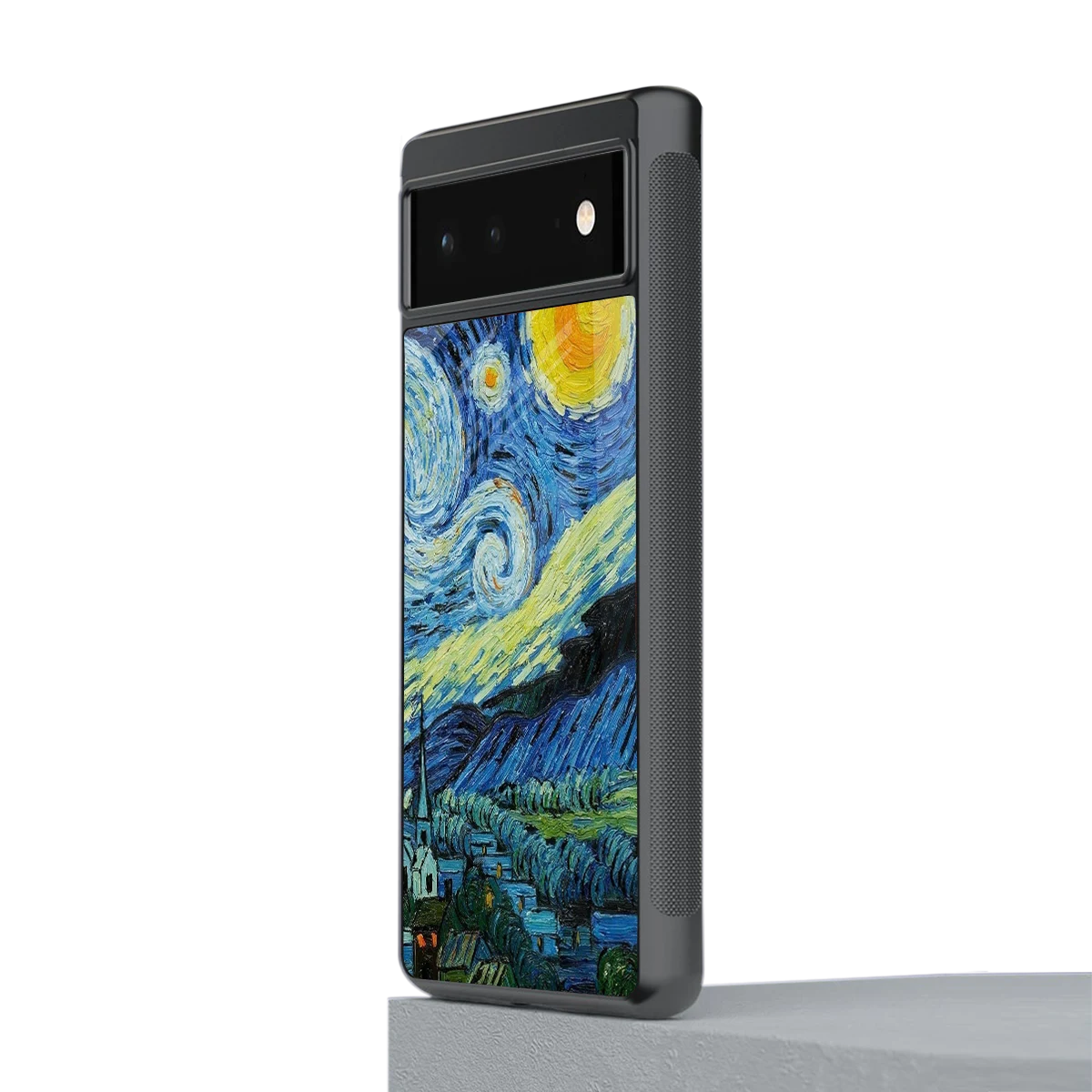 Starry night stylish phone case for google pixel 6 | glossy glass and slim fit