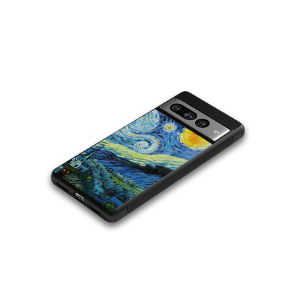 Starry night google pixel 7 pro mobile cover | shockproof glass phone case