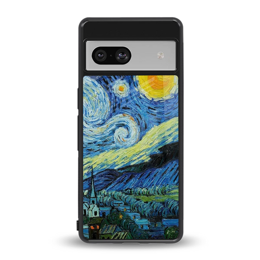 Starry night back phone cover | glass case for google pixel 7