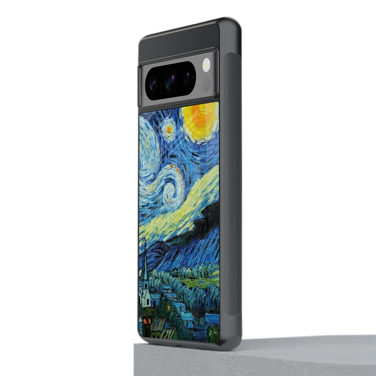 Starry night stylish phone case for google pixel 8 pro | glossy glass and slim fit