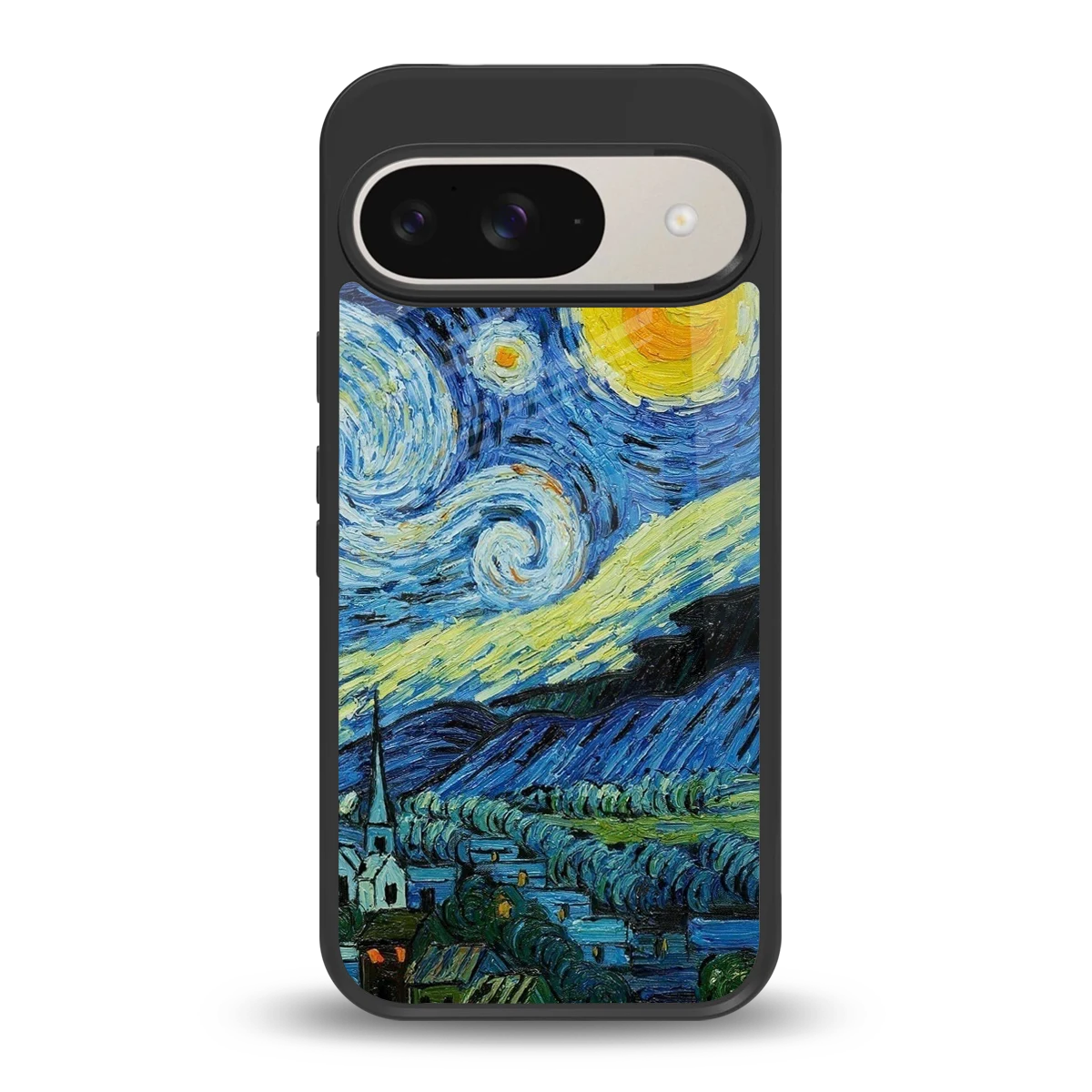 Starry night back phone cover | glass case for google pixel 9