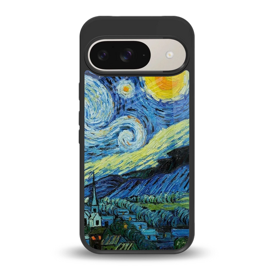 Starry night back phone cover | glass case for google pixel 9