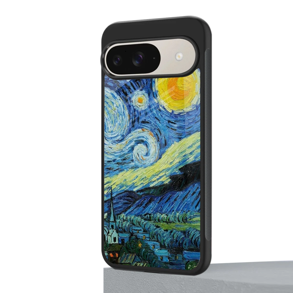 Starry night google pixel 9 mobile cover | shockproof glass phone case