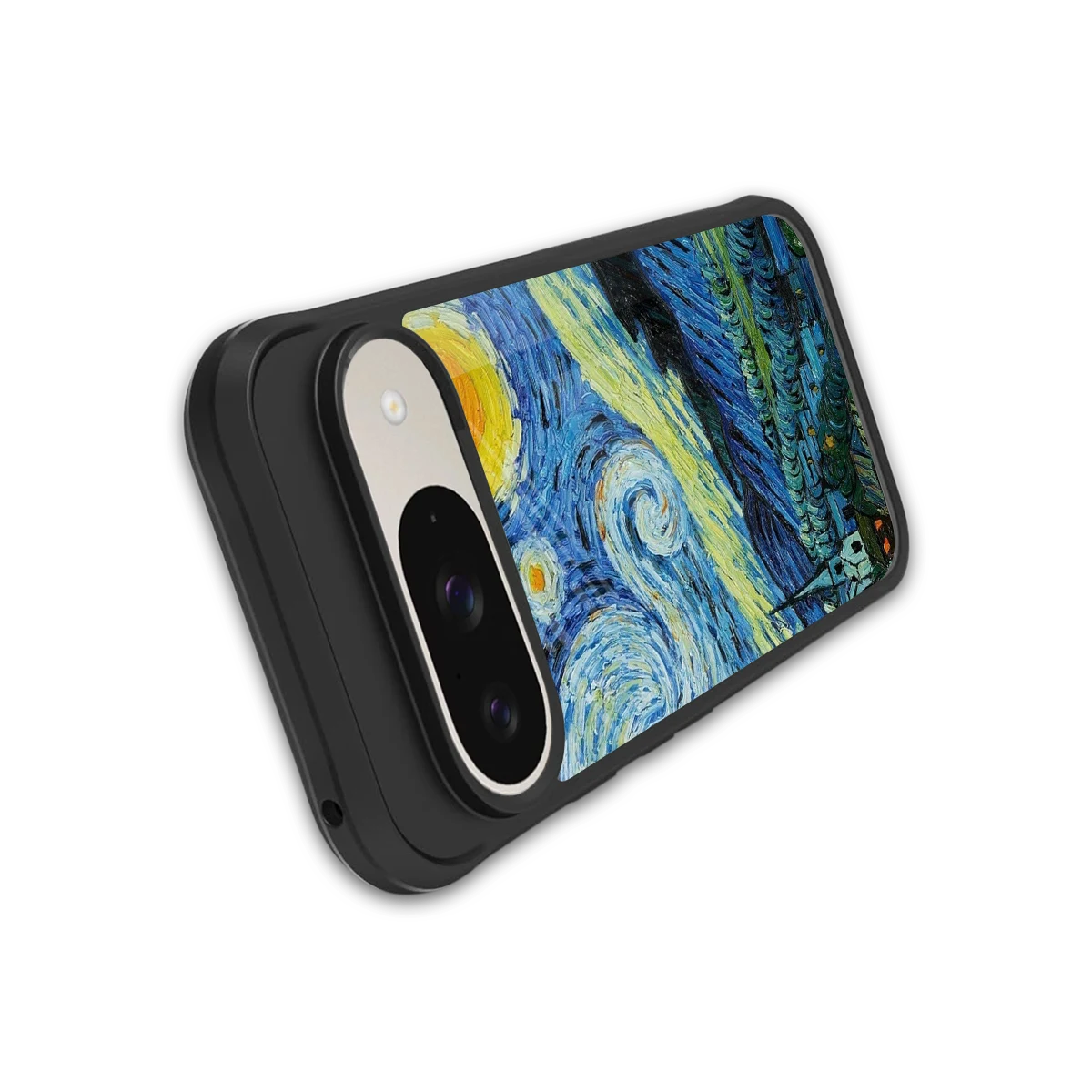 Starry night stylish phone case for google pixel 9 | glossy glass and slim fit