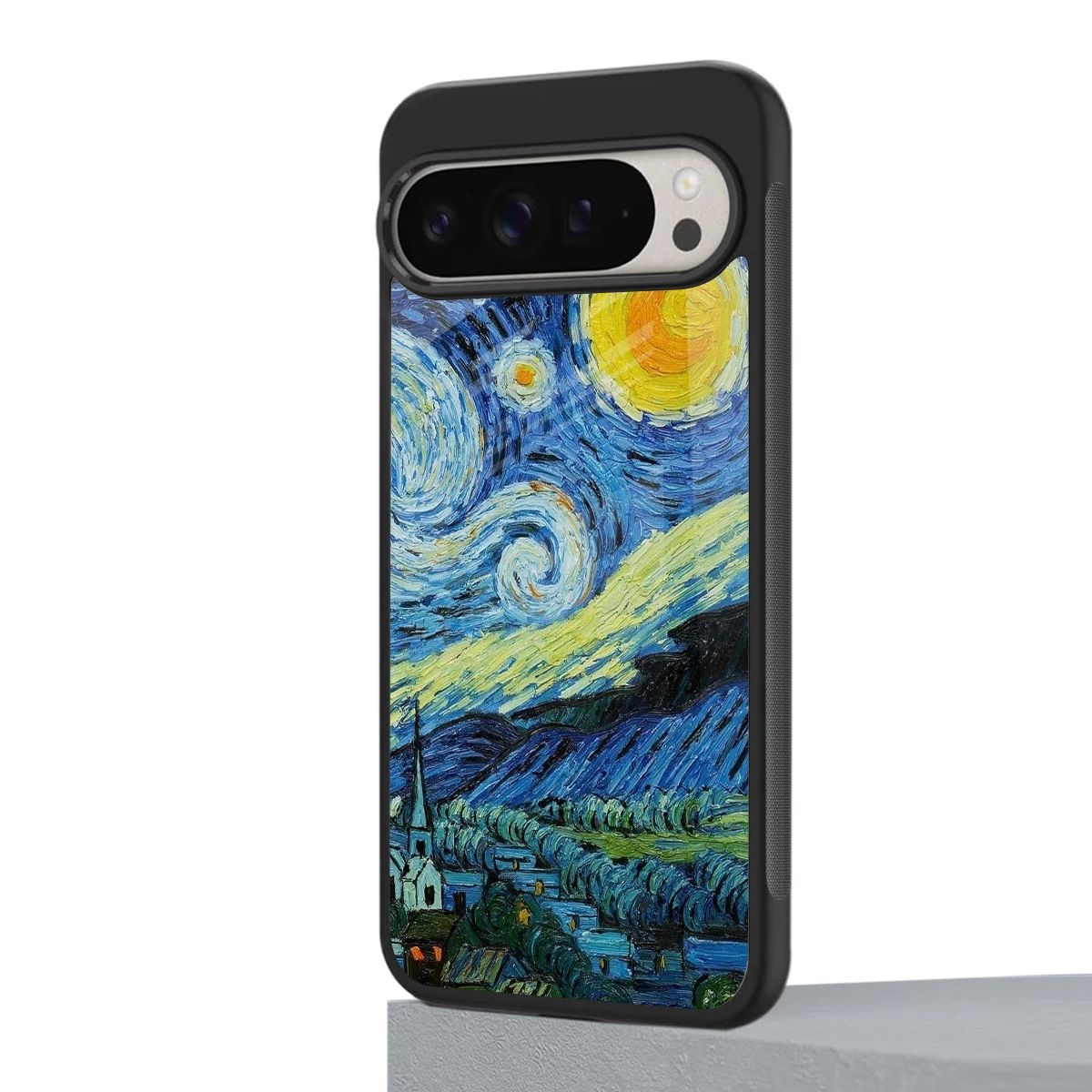 Starry night google pixel 9 pro mobile cover | shockproof glass phone case