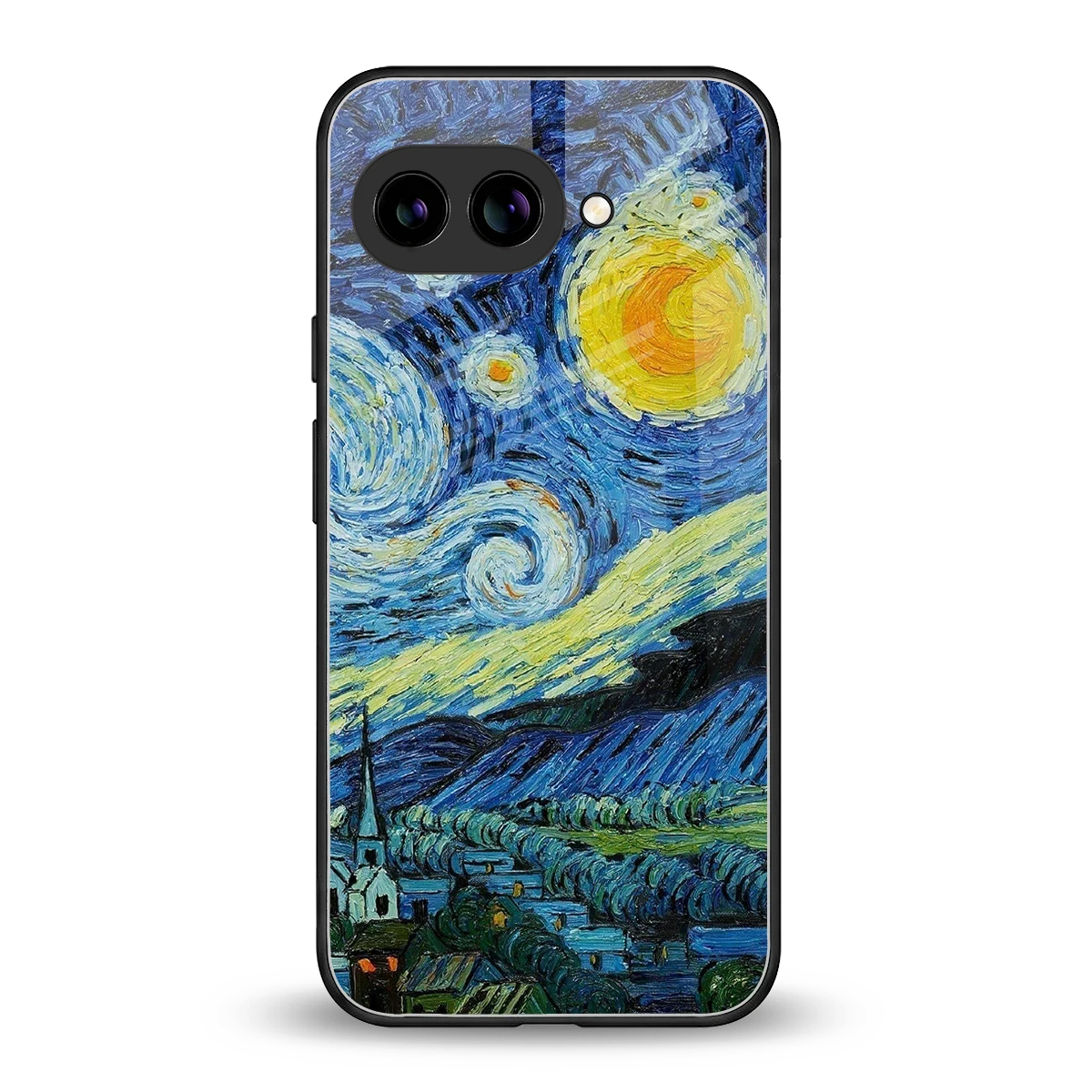 Starry night back phone cover | glass case for google pixel 10a