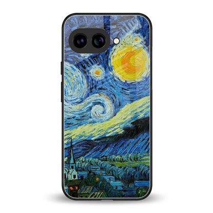 Starry night back phone cover | glass case for google pixel 10a