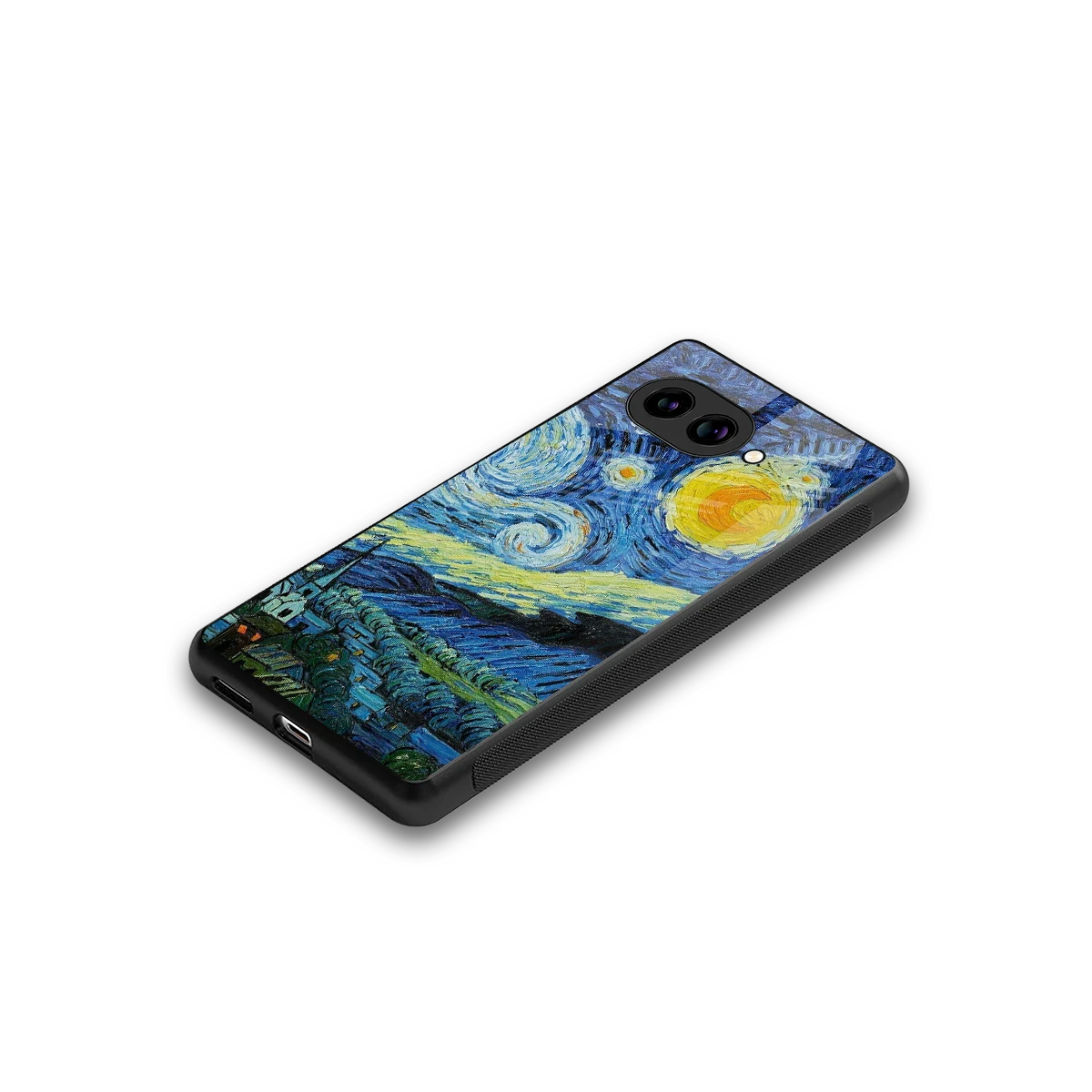 Starry night stylish phone case for google pixel 10a | glossy glass and slim fit