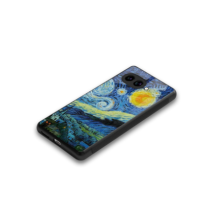 Starry night stylish phone case for google pixel 10a | glossy glass and slim fit