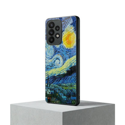 Starry night samsung galaxy a23 mobile cover | shockproof glass phone case