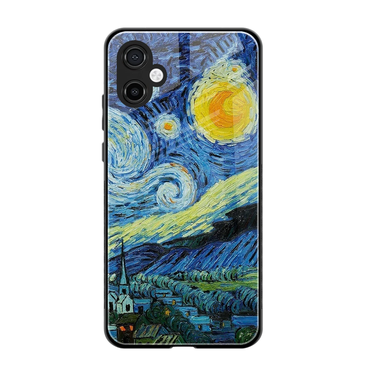 Starry night back phone cover | glass case for samsung galaxy a06 5g