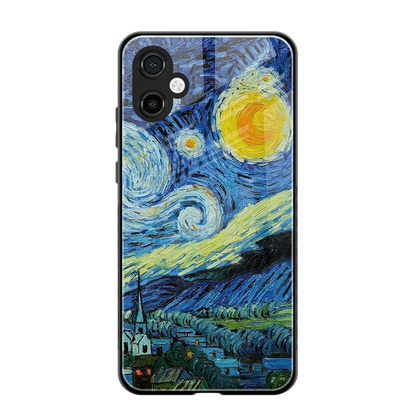 Starry night back phone cover | glass case for samsung galaxy a06 5g