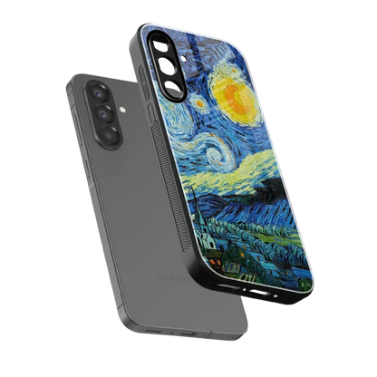 Starry night sleek samsung galaxy a26 5g cover with tempered glass back and TPU edges