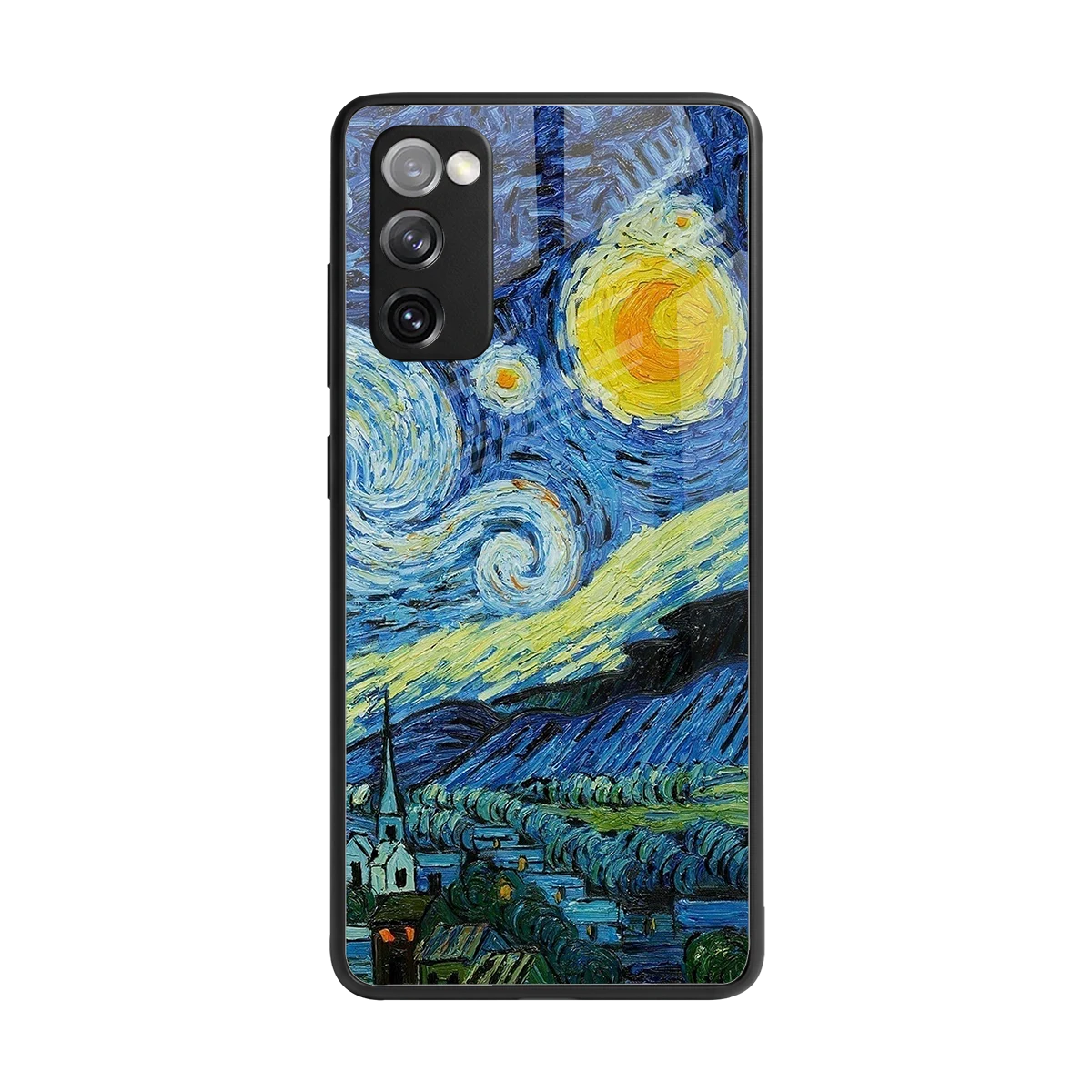 Starry night back phone cover | glass case for samsung galaxy s20 fe