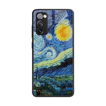 Starry night back phone cover | glass case for samsung galaxy s20 fe