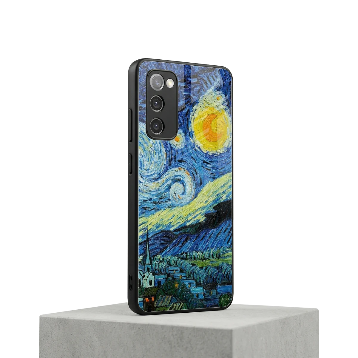 Starry night samsung galaxy s20 fe mobile cover | shockproof glass phone case