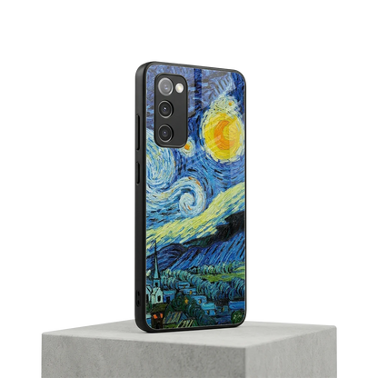 Starry night samsung galaxy s20 fe mobile cover | shockproof glass phone case