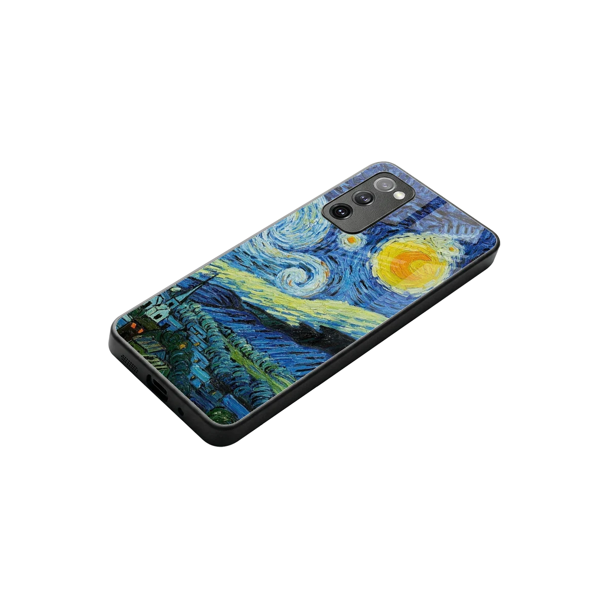 Starry night stylish phone case for samsung galaxy s20 fe | glossy glass and slim fit