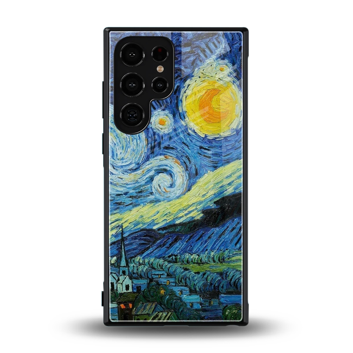 Starry night back phone cover | glass case for samsung galaxy s24 ultra